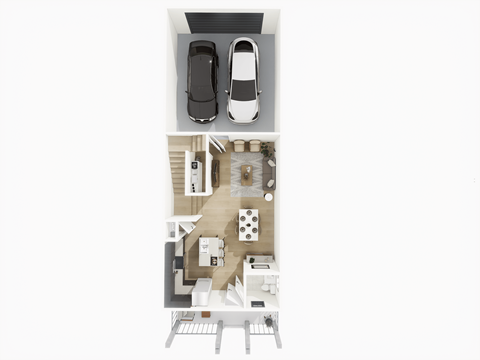 Floor plan for 3 beds, 2.5 baths, 1502 sqft